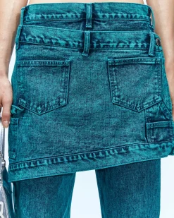 Andersson Bell Glen Overdyed Wrap Straight-Leg Jeans Apa643W(Bluegreen)-Women Jeans