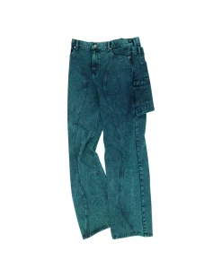 Andersson Bell Glen Overdyed Wrap Straight-Leg Jeans Apa645M(Bluegreen)-Men Trousers