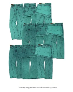 Andersson Bell Glen Overdyed Wrap Straight-Leg Jeans Apa645M(Bluegreen)-Men Trousers