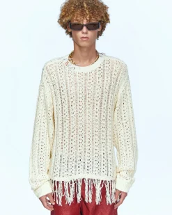 Andersson Bell Gorden Cable Knit Atb958M(Ivory)-Men Knitwear