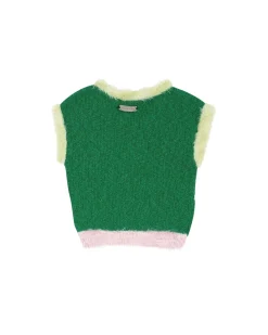 Andersson Bell Hairy Wave V Neck Knit Vest Atb886W(Green)-Women Tops