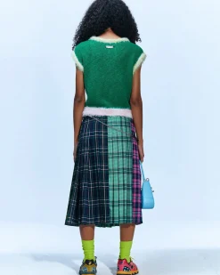 Andersson Bell Hairy Wave V Neck Knit Vest Atb886W(Green)-Women Tops
