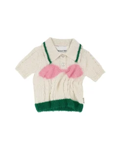 Andersson Bell Hayes Lingerie Intarsia Knit Collar Top Atb880W(Ivory)-Women Tops