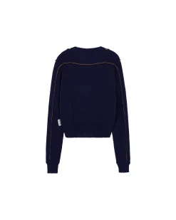 Andersson Bell Joy Argyle String Short Cardigan Atb699W(Navy)-Women Knitwear