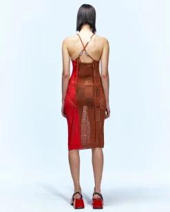 Andersson Bell Keira Block Knit Dress Atb935W(Red)-Women Dresses