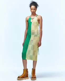 Andersson Bell Keira Block Knit Dress Atb935W(Green)-Women Dresses