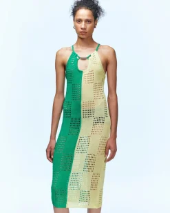 Andersson Bell Keira Block Knit Dress Atb935W(Green)-Women Dresses