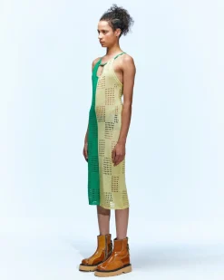 Andersson Bell Keira Block Knit Dress Atb935W(Green)-Women Dresses