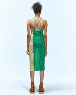 Andersson Bell Keira Block Knit Dress Atb935W(Green)-Women Dresses