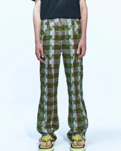 Andersson Bell Kenley Check Beach Pants Apa593M(Green)-Men Trousers