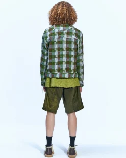 Andersson Bell Kenley Check Work Jacket Awa513M(Green)-Men Outerwear