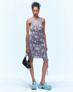 Andersson Bell Kira See-Through Velvet Layered Dress Atb940W(Pale Purple)-Women Dresses