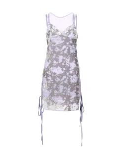Andersson Bell Kira See-Through Velvet Layered Dress Atb940W(Pale Purple)-Women Dresses