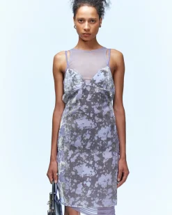 Andersson Bell Kira See-Through Velvet Layered Dress Atb940W(Pale Purple)-Women Dresses