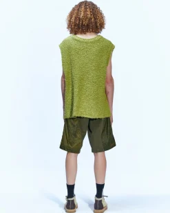 Andersson Bell Layie Leaf Vest (Italian Yarn) Atb868M(Green)-Men Knitwear