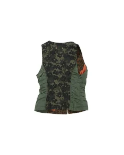 Andersson Bell Leopard Combination Zip-Up Vest Atb825W(Khaki)-Women Outerwear