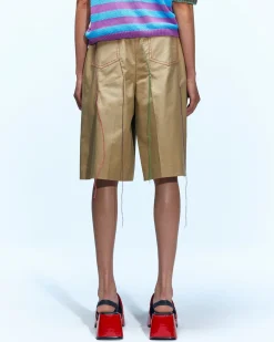 Andersson Bell Lizzy Pin Tuck Culotte Trousers Apa637W(Sand)-Women Trousers