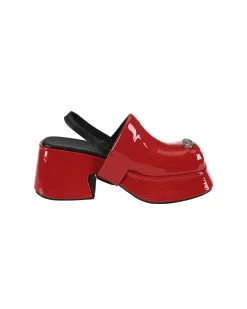 Andersson Bell Lolanta Square Toe Loafer Sandal Aaa337W(Red)-Women Shoes