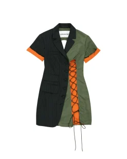 Andersson Bell Maeve Lace Up Tailored Dress Atb929W(Charcoal)-Women Dresses
