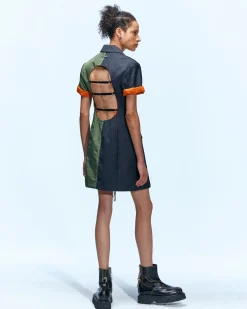 Andersson Bell Maeve Lace Up Tailored Dress Atb929W(Charcoal)-Women Dresses