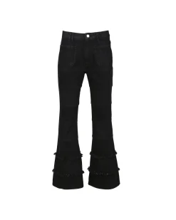 Andersson Bell Mahina Blocking Patchwork Jeans Apa607W(Black)-Women Jeans