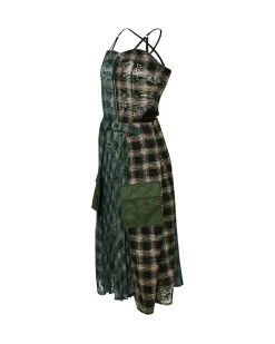 Andersson Bell Maja See-Through Combo Dress Atb934W(Green)-Women Dresses