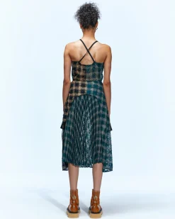 Andersson Bell Maja See-Through Combo Dress Atb934W(Green)-Women Dresses