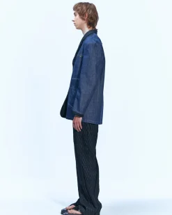 Andersson Bell Makeni Jacquard Track Pants Apa590M(Black)-Men Trousers