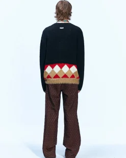 Andersson Bell Makeni Jacquard Track Pants Apa590M(Brown)-Men Trousers