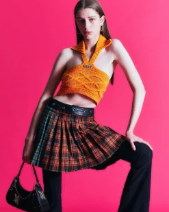 Andersson Bell Marlow Halter Cable Top Atb890W(Mandarin)-Women Tops