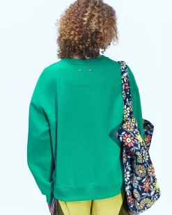 Andersson Bell (Men) (Essential) Unisex New Ab Logo Embroidery Sweatshirt Atb899U(Green)-Men Sweatshirts