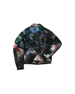 Andersson Bell (Men) Unisex Black Scratch Denim Jacket Awa530U(Black)-Men Outerwear