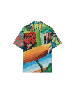 Andersson Bell (Men) Unisex Impressionist Printed Shirt Atb685U(Red)-Men Shirts