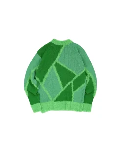 Andersson Bell (Men) Unisex Reims23 Intarsia Sweater Atb858U(Green/Lime)-Men Knitwear
