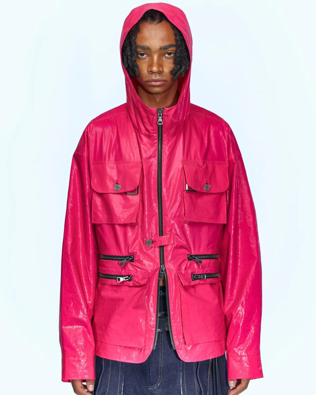 Andersson Bell Milano Hooded Jacket Awa531M(Pink)-Men Outerwear