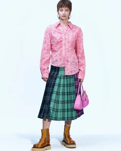 Andersson Bell Moeka Knit Combination Shirts Atb887W(Pink)-Women Blouses