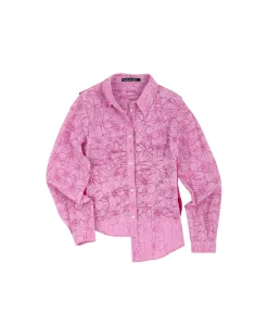 Andersson Bell Moeka Knit Combination Shirts Atb887W(Pink)-Women Blouses