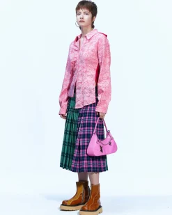 Andersson Bell Moeka Knit Combination Shirts Atb887W(Pink)-Women Blouses