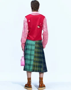 Andersson Bell Moeka Knit Combination Shirts Atb887W(Pink)-Women Blouses