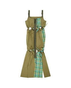 Andersson Bell Morgan Scarf Knotted Dress Atb874W(Khaki)-Women Dresses