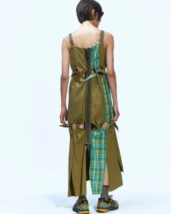 Andersson Bell Morgan Scarf Knotted Dress Atb874W(Khaki)-Women Dresses