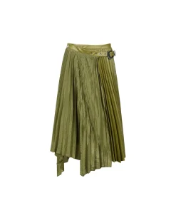 Andersson Bell Nicola Double Pleats Skirts Apa602W(Khaki)-Women Skirts