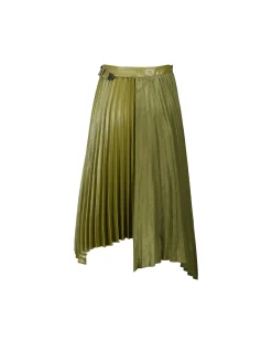 Andersson Bell Nicola Double Pleats Skirts Apa602W(Khaki)-Women Skirts