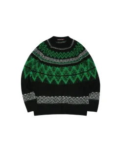 Andersson Bell Nordic Kid Mohair Raglan Sweater Atb859M(Black)-Men Knitwear
