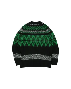 Andersson Bell Nordic Kid Mohair Raglan Sweater Atb859M(Black)-Men Knitwear
