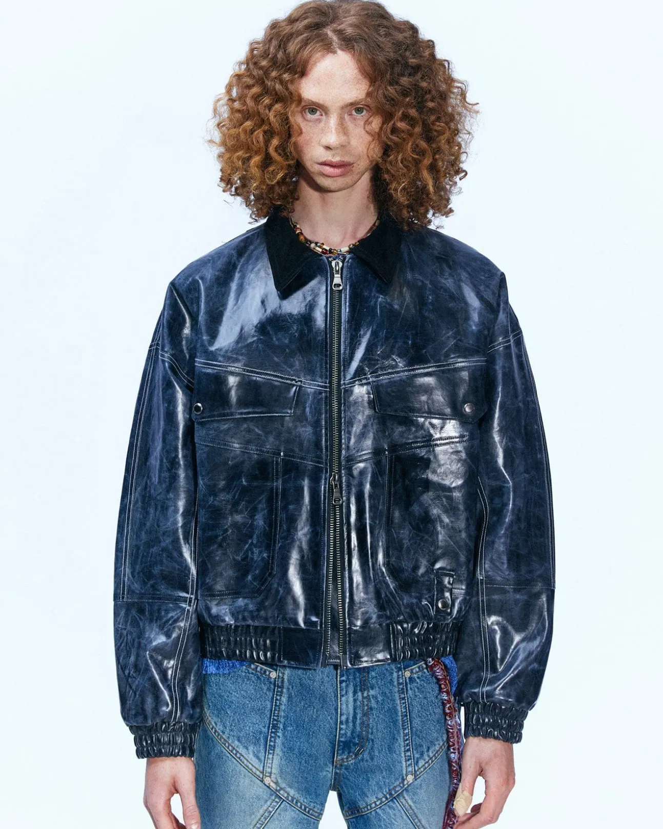 Andersson Bell Ortega 23 Bomber Jacket Awa506M(Black)-Men Outerwear