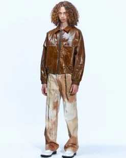 Andersson Bell Ortega 23 Bomber Jacket Awa506M(Brown)-Men Outerwear