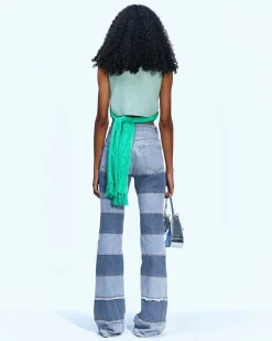Andersson Bell Paola Scarf Sleeveless Top Atb892W(Green)-Women Tops