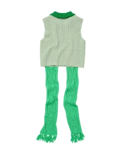 Andersson Bell Paola Scarf Sleeveless Top Atb892W(Green)-Women Tops
