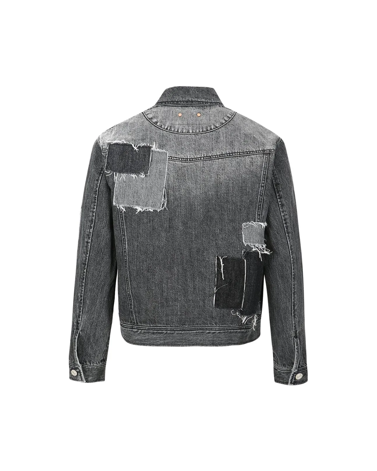 Andersson Bell Patchwork Denim Jacket Awa508M(Black)-Men Outerwear